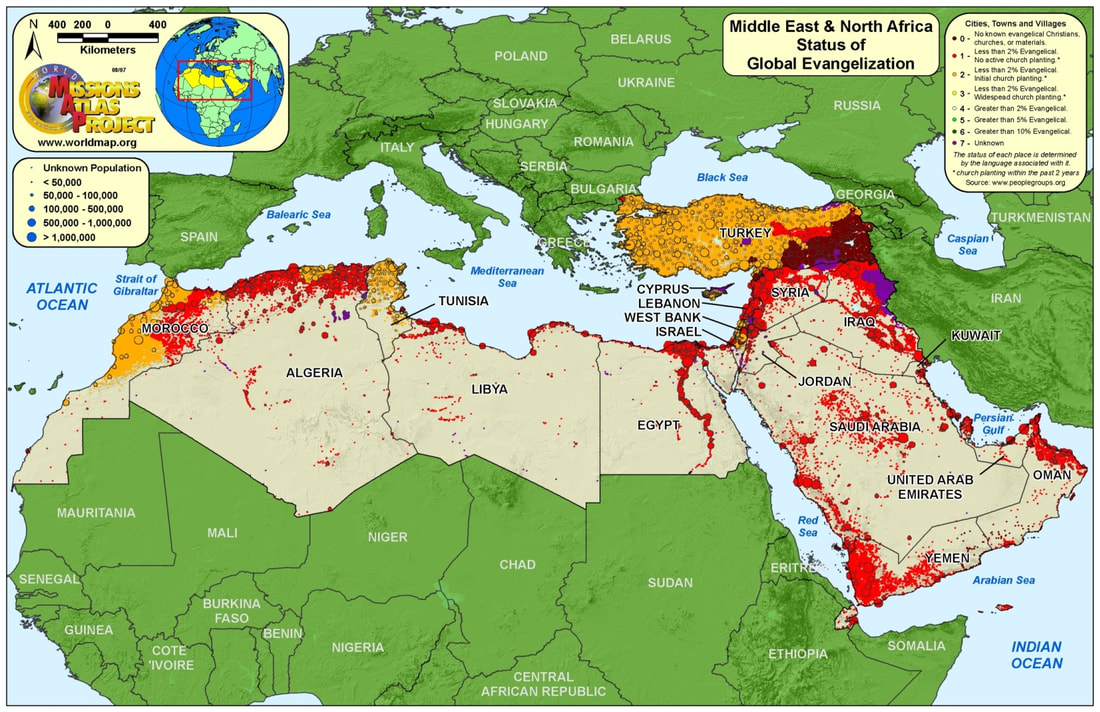 Middle East And North Africa Map - Maping Resources